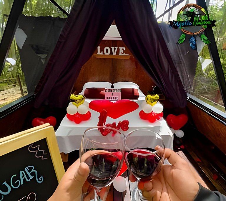 Glamping luxury, mystic natural