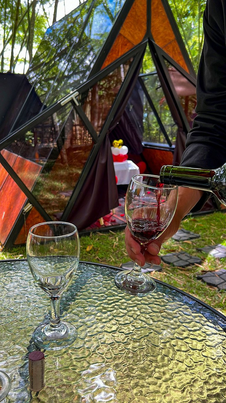 Glamping luxury, mystic natural
