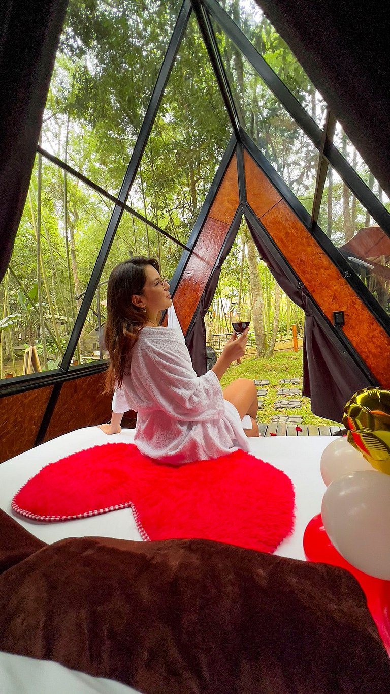Glamping luxury, mystic natural