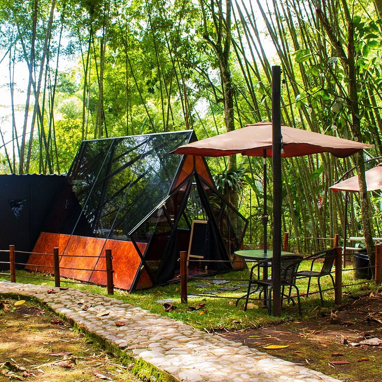 Glamping luxury, mystic natural